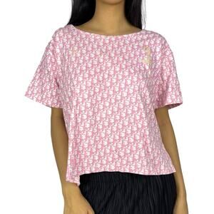 Christian Dior John Galliano Era Number 1 Pink Monogram Top
